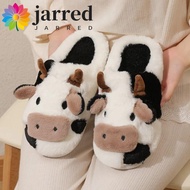 JARRED 1 pair Cow Plush Slippers, Non-slip Cow Winter Fluffy Slippers, Thick Sole Slippers Plush War