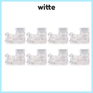 WITTE 8pcs COB Connector, Transparent 8mm Strip Light Connector, Professional 2PIN COB LED Connector