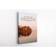 Canvas Wall Art Prints Bible Verses Canvas Print Poster (Psalm 23:2-3)