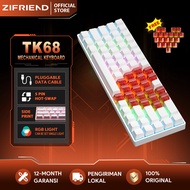 ZIFRIEND TK68 RGB Mechanical Keyboard Side-Printed Gradient Backlight Heart Keycaps Hot-Swappable
