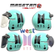 HELM BOGO BTS DEWASA Pria wanita-helm bogo kaca flatkaca cembungpet