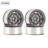 [Torribaly]4PCS 1.55 Metal Beadlock Wheel Rim Hub for 1/10 RC Crawler Car Jr 90069 D90 CC01 LC70 MST
