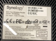 二手Synology群暉科技 RT2600ac 路由器(上電有反應但功能未測當銷帳零件品