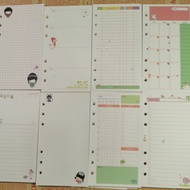 Ready stock journal book A6 planner refills inserts 45pcs