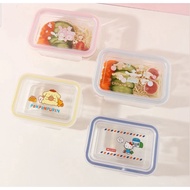 Sanrio characters glass food containers with lock tupperware lunch box Hello Kitty My Melody Cinnamoroll