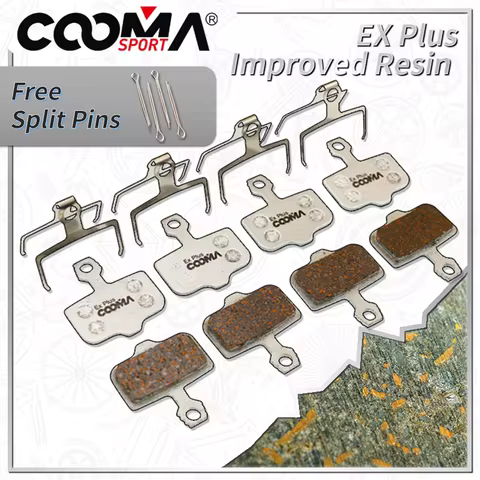4 Pairs Ex Plus Bicycle Disc Brake Pads For AVID Elixir 1 3 5 7 9 DB1 DB3 DB5 SRAM LEVEL, Alu-Alloy 
