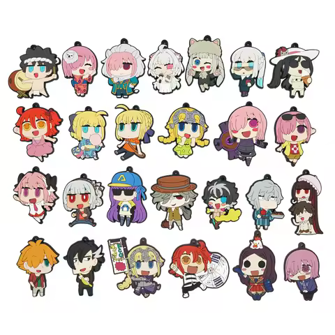 Fate Grand Order Anime FGO FSN Game Saber Jeanne Mash Gilgamesh Cute Rubber Keychain Gift
