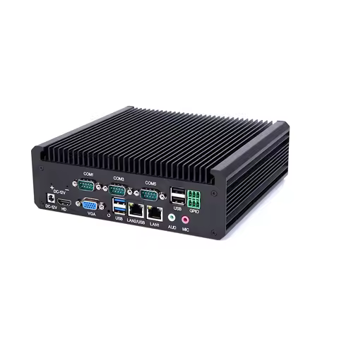 Fanless Industrial Mini Pc Core I3 6006U 1215U Embed 2 I211AT GigaLAN 6COM Portable Mini Pc For Comp