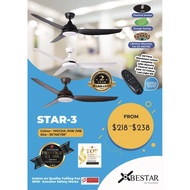 [FREE DELIVERY] BESTAR STAR 3 36inch/46inch/56inch DC Motor Ceiling Fan with LED Light and Remote Control