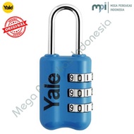 Luggage/travel Padlock YP2 23mm Yale Colored Blue 3digit Combination