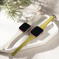 Apple watch - 【森系】質感真皮縮腰 蘋果錶帶