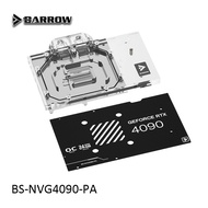 Barrow GPU Water Block For NVIDIA RTX 4090,LRC2.0 Full Cover Cooler With Backplate,BS-NVG4090-PA