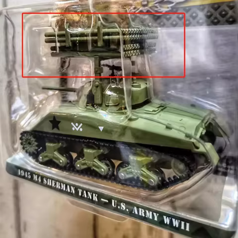 1:64 scale ALLOY TANK MODEL 1944 M4 Sherman tank, with bulldozer & wading device &1945M4 with rocket