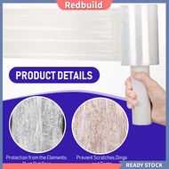 redbuild|  Stretch Film with Handle Box Wrapping Stretch Film Strong and Easy-to-use Hand Stretch Wrap for Moving and Packing Heavy Duty Shrink Film