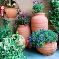 Clearance Free Shipping Large Garden Ceramic Pot Landscape Clay Pot Coarse Pot Red Pot Flower Pot Va