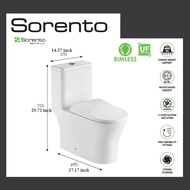Sorento SRTWC8318-RL-N One-Piece Toilet Bowl- Subang-Malaysia