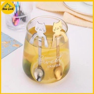 NewLook 1pc Stainless Steel Coffee Spoon Lovely Cute Shape Teaspoon Dessert Snack Scoop Ice Cream Sp