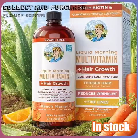 Liquid Multivitamin with Biotin and Vitamin B Complex Supports Healthy Hair & Skin Formula Daily Bea