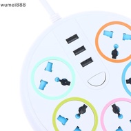wumei888 EU US Plug 2/3Pin Universal Power Strip TypeC 3 USB Port 5 Way AC Outlet 2/3/5M Extension P
