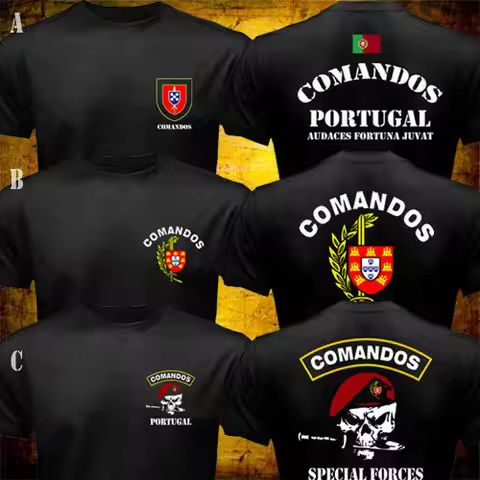 2021 men t shirt Portuguese Army Special Forces Commando Comandos Portugal Military T-shirt