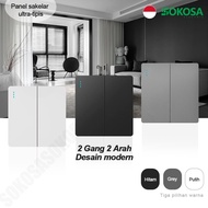 SOKOSA 2 Way Hotel Switch Wall Switch Aesthetic Switch - 2 Gang 2 Way 2 Way/