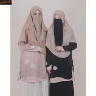 JERSEY MUSLIMAH (ZAHIRAS) - BLOSSOM EDITION Tshirt Muslimah Jersey Murah Baju Muslimah Labuh Jersi Muslimah Baju Jersey Muslimah Plus Size Pink Blouse Plus Size Jersy Long Sleeve