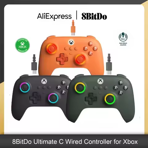 8BitDo Ultimate C Xbox Wired Game Controller for Xbox Series X/S Xbox One with Game Pass Hall Effect