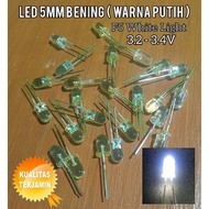 DIFFUSED LED 5MM WHITE WHITE LIGHT LED DIODE F5 WHITE LIGHT 5MM SUPER BRIGHT LED 5MM WHITE 3.2 - 3.4