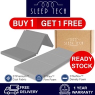 (SG) BUY 1 GET 1. Foldable Mattress Mattress | High Density Foam | Knitted Fabric | Fast Ship In 1-2 Days