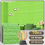 BIG 10Pcs 35x35cm 3D Wallpaper Brick 3D Wall Sticker Foam Self Adhesive Wall panel For Wall Dec