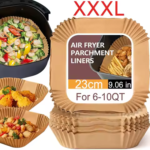 Large Air Fryer Disposable Paper Tray 23/20/16cm Nonstick Oven Special Parchment Baking Paper Liners