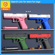 Lion Toy Stor Glock Nerf Gun Toys Children's Toy Soft Bullet Gun Pistol Can Throw The Shell Hand Pull Model Simulation Gun Boys Gift