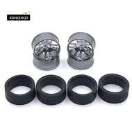 Metal Wheel Rim Rubber Tire Set for  284131 K969 K989 P929 Mini-Z Mini-Q Mini-D IW04M 1/28 RC Car Up