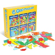 Igsaw Puzzles Set of 6 in One Box, Geographic AS94