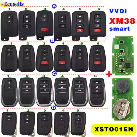Xhorse XM38 Smart Key XSTO01EN Universal Remote Key 8A 4D 4A for Toyota Corolla Rav4 Camry Land Crui