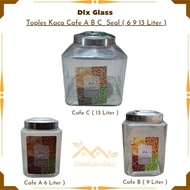 Dlx Glass Glass Jar Cafe ABC (6 9 13 Liters) Airtight Square Glass Jar Pickle Jar