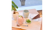 日本 CB Japan 粉色佳人雙層不鏽鋼陶瓷茶杯280ml