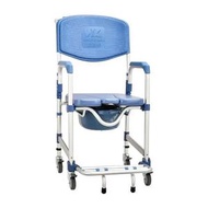東西物聚 - 包送貨-坐便椅輪椅 老人坐便器馬桶 607ELY04款鋁合金軟坐板 50cm寬拆卸式折疊 沐浴椅 病人護理椅 折疊沖涼椅