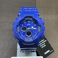 Casio Baby-G BA-125-2A  Analog Digital Blue Resin Strap Blue Dial Alarm Watch