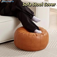 HUMBERTO Seat Cushion Cover, Large Capacity Faux Leather Pumpkin Pouf Cover, Leg Bench Minimalist Un