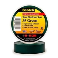 3M Scotch 35 Vinyl Electrical Colour Coding Tape - GREEN 19mm x 20,1M