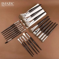 [] IMAGIC Checkerboard 21 Cosmetic Brush Set Portable Soft Bristle Blush Eyeshadow Brush Storage Ful