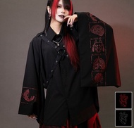 我樂多浮世繪仿舊印花振袖襯衫胸背帶改良和風ACDC RAG台灣JA0794