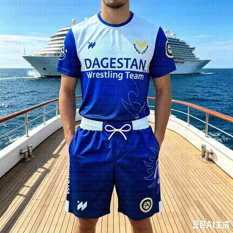 2026 Summer New Dagestan Quick-Drying Fighting Suit Men's Wrestling Training Suit T-shirt Fighting S