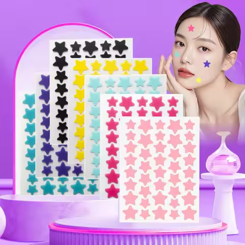 40pcs Colorful Pimple Patches Cute Five-pointed Star Shaped Pimple Cover Sticker Invisible Pimple Co