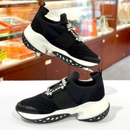 全新Roger Vivier 運動鞋 37.5碼 RVW50624180KOTB999 黑色水晶扣/橡膠厚底RV波鞋 #BRAND NEW #香榭站正品