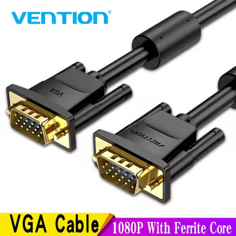 Vention VGA Cable VGA Male to Male Cable 1080P 1m 1.5m 5m 10m 20m Cabo 15 Pin Cord Wire for Computer
