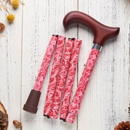 長輩生日禮物 / 登山 / 繽紛生活折疊手杖 - 紅玫