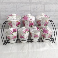 (Terbaik) Toples Bumbu Fiorenza Set 7 Pcs