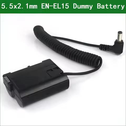 EP-5B DC Coupler EN-EL15 Dummy Battery 5.5x2.1mm Cable for Nikon DSLR Cameras EN-EL15a EN-EL15b EN-E